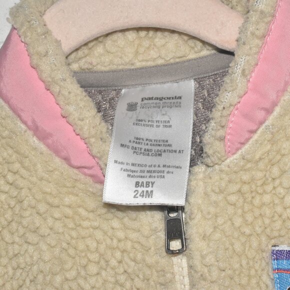PATAGONIA Sherpa Well Loved Retro Baby Jacket Size 24 Months - Picture 2 of 5